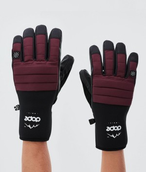 Men Dope Ace 2022 Snow Gloves Burgundy | PDVNLEB-37