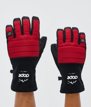 Men Dope Ace Snow Gloves Deep Red | PMHJKTY-26