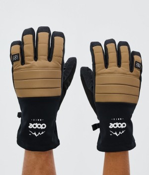 Men Dope Ace Snow Gloves Gold | UEDWMAS-58