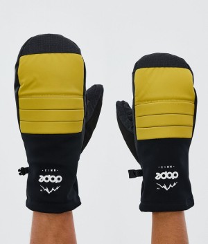 Men Dope Ace Snow Gloves Yellow | XGFKSZA-23