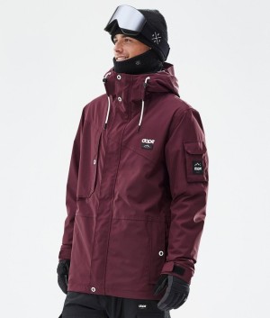 Men Dope Adept Ski Jackets Burgundy | QKXNHFB-27