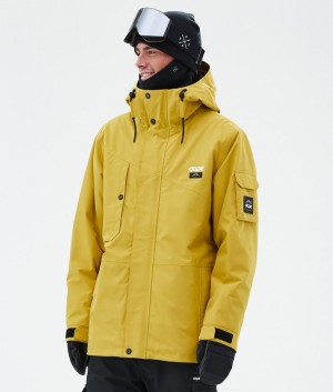 Men Dope Adept Ski Jackets Yellow | NRIUZMW-15