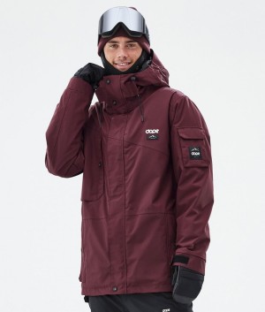 Men Dope Adept Snowboard Jackets Burgundy | HESOGNC-56