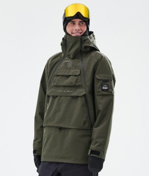 Men Dope Akin Ski Jackets Olive / Green | JQWLXVU-43