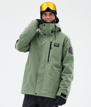 Men Dope Blizzard Full Zip Ski Jackets Green | OUSHBVT-08