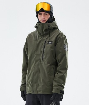 Men Dope Blizzard Full Zip Ski Jackets Olive / Green | ZBYMUGJ-42