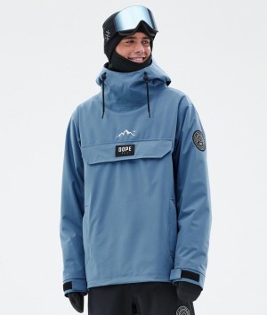 Men Dope Blizzard Ski Jackets Blue / Grey | LSVHKFN-45