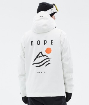 Men Dope Blizzard Ski Jackets White | ZKPBMJU-60