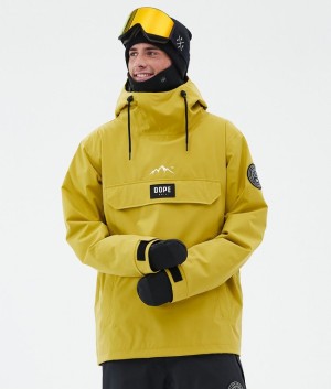 Men Dope Blizzard Ski Jackets Yellow | OAIPYSH-15