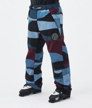 Men Dope Blizzard Ski Pants Burgundy / Blue | TCYWMLV-39