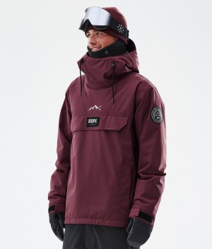 Men Dope Blizzard Snowboard Jackets Burgundy | OLKWPDU-04