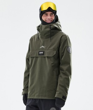 Men Dope Blizzard Snowboard Jackets Olive / Green | HGAROXS-41