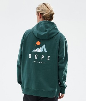 Men Dope Common Hoodie Green | SDCBWVI-10