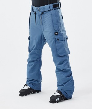 Men Dope Iconic Ski Pants Blue / Grey | QTBPCKV-80