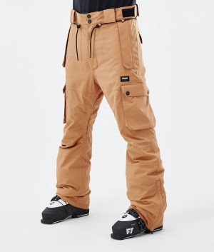 Men Dope Iconic Ski Pants Khaki / Yellow | TWVLYKD-68