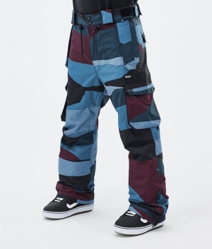 Men Dope Iconic Snowboard Pants Burgundy / Blue | WRPZJIN-63