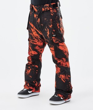 Men Dope Iconic Snowboard Pants Orange | XZEIOKP-87