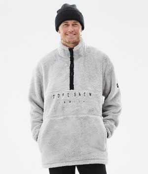 Men Dope Pile 2022 Fleece Light Grey | QBHPDOY-72