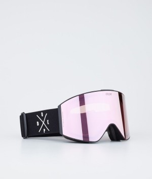 Men Dope Sight Snow Goggles Black / Pink | UMLVSZA-34