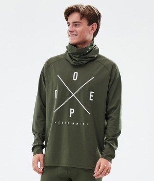 Men Dope Snuggle Base Layer Olive / Green | PVJXCZK-15