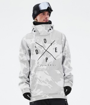 Men Dope Yeti Ski Jackets Grey / Camo | UQCBIEM-41