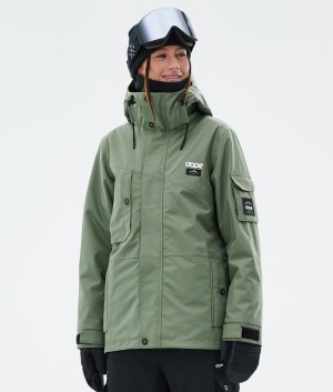 Women Dope Adept W Ski Jackets Green | QEILJTC-86