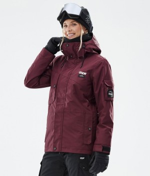 Women Dope Adept W Snowboard Jackets Burgundy | PEFSAGC-74