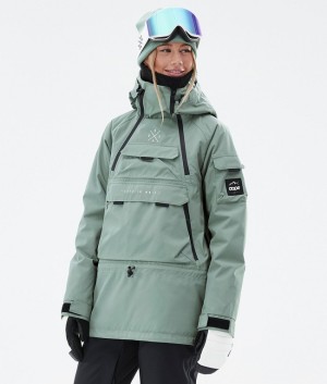 Women Dope Akin W Snowboard Jackets Green | DYCFQGN-10