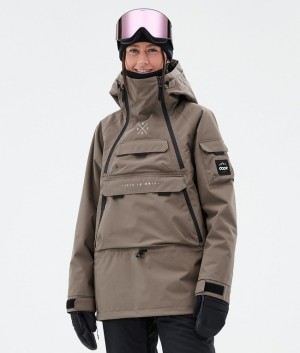 Women Dope Akin W Snowboard Jackets Grey | VCWEMNI-02