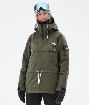 Women Dope Annok W Ski Jackets Olive / Green | NUKVROH-16