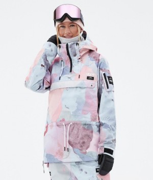 Women Dope Annok W Snowboard Jackets White / Pink | LYRZBTH-42