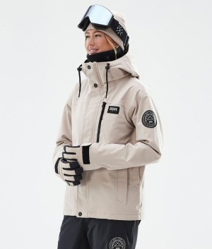 Women Dope Blizzard W Full Zip Snowboard Jackets Brown | IWCVHEY-25