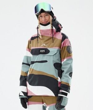 Women Dope Blizzard W Ski Jackets Gold / Pink | EAVZFYP-21