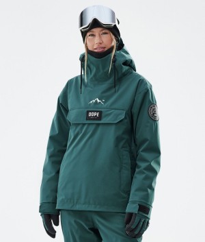 Women Dope Blizzard W Ski Jackets Green | GMQPUVI-98