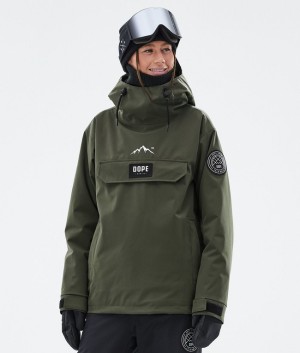 Women Dope Blizzard W Ski Jackets Olive / Green | EWKPSBH-58