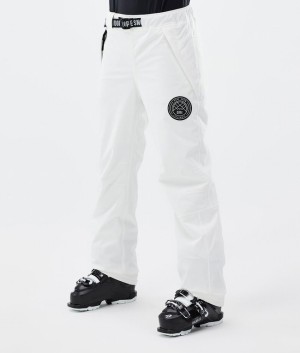 Women Dope Blizzard W Ski Pants White | KWMFBIL-21