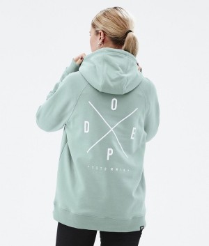 Women Dope Common W 2022 Hoodie Green | UBWTPSY-90