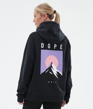 Women Dope Common W Hoodie Black | OGUHYVN-02