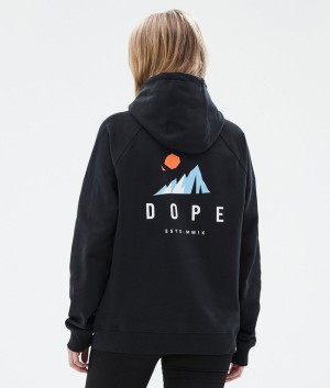 Women Dope Common W Hoodie Black | YXFTIML-92