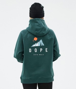 Women Dope Common W Hoodie Green | QSFLNYK-45