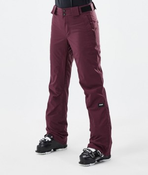 Women Dope Con W Ski Pants Burgundy | AGMPFLI-01