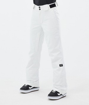 Women Dope Con W Snowboard Pants White | IEUJSBF-60