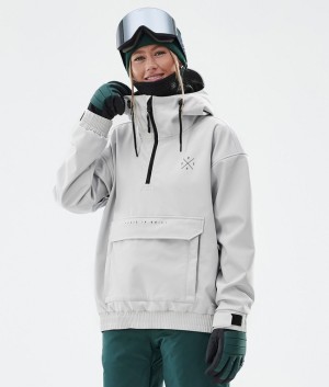 Women Dope Cyclone W Snowboard Jackets Light Grey | UDKZYRB-30