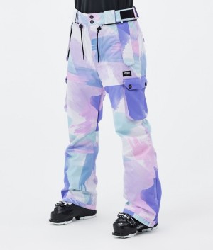 Women Dope Iconic W Ski Pants Blue / Pink | PJLYQNB-81