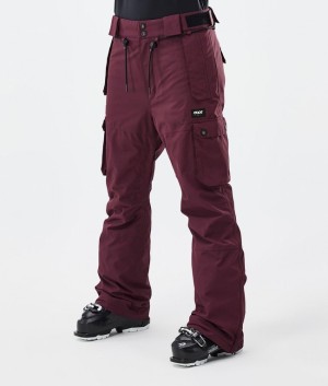 Women Dope Iconic W Ski Pants Burgundy | WHEFTXL-87