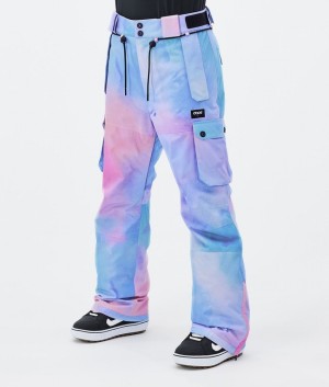 Women Dope Iconic W Snowboard Pants Blue / Pink | QOMHTXU-68