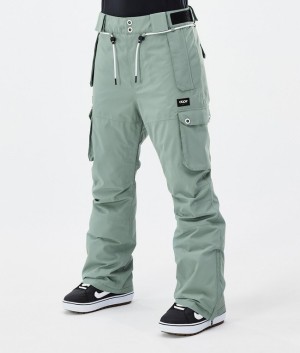 Women Dope Iconic W Snowboard Pants Green | OSHGWPU-29