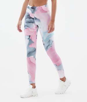 Women Dope Lofty Leggings Pink / Grey / White | AHKCMYI-92