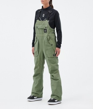 Women Dope Notorious B.I.B W Snowboard Pants Green | LZXUVJQ-17