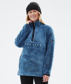 Women Dope Pile W 2022 Fleece Blue / Grey | JSBVPQY-40